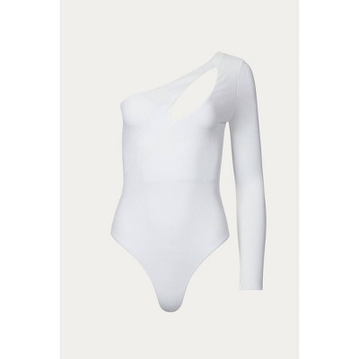 Women's ONE-SLEEVE CUTOUT BODYSUIT - LUSH