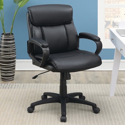 Modern Office Chair with Upholstered Extra Cushion and Adjustable Height for Home Office Seating -3irtyhousy