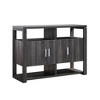 47" Wood Buffet Kitchen Cabinet with 3 Doors, TV Stand with Multi-Shelving, and Open Back Display for Living Room and Bedroom - 3 of 4