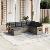 vidaXL Garden Sofa Set Grey - 2 of 4