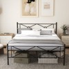 Costway Full/Queen Size Metal Platform Bed Frame w/ Headboard Mattress Foundation - 3 of 4