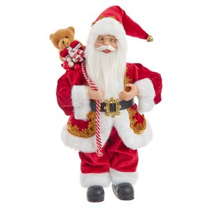 Kurt Adler 12-Inch Standing Christmas Santa with Sack - 1 of 4