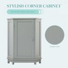 Whisen Modern Triangle Corner Bathroom Storage Cabinet with Adjustable Shelf - 3 of 4