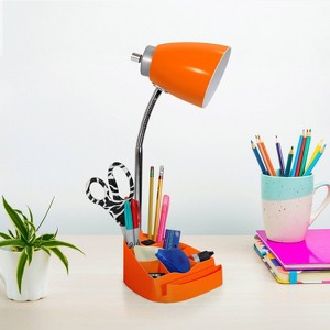 Creekwood Home Sleek Essentials 18.5" Flexible Desk Lamp with Charging Outlet and Storage - 1 of 4