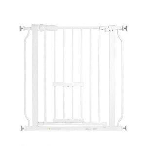 BalanceFrom Safety Gate with Pet Door 30-Inch Tall, Fits 29.1 - 33.8 Inch for Doorways - White - 1 of 4
