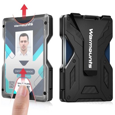 Warmounts Men Upgrade ID SLOT RFID Wallet in Carbon Fiber & Aluminum - Stylish, Secure & Perfect Valentine's Gift
