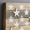 Wood American Flag Handmade Wall Decor Dark Brown - Olivia & May: Carved Patriotic Art, Farmhouse Style, Vertical Display - 4 of 4