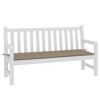 vidaXL - Outdoor Comfortable Seat Cushion - Garden Bench Cushion Taupe - 59.1"x19.7"x1.2" - Durable Oxford Fabric Material - 3 of 4