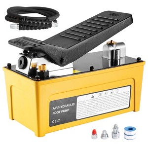 VEVOR 10,000PSI Air Hydraulic Pump, 0.42 Gal Reservoir, NPT 3/8 In Oil Outlet, NPT 1/4 In Inlet, Yellow - 1 of 4