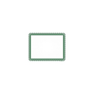 Masterpiece Studios Certificates 8.5" x 11" Green and White 100/Pack (961036S) - 1 of 4