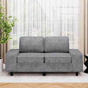 Uptiot Modern Style Indoor Loveseat With Side Pockets - 1 of 4