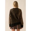 Women's Striped Asymmetrical Hem Sweater - PROMESA - 3 of 3