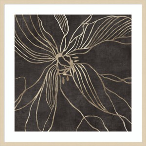 Amanti Art Lines of Gold Floral II by Asia Jensen Wood Framed Wall Art Print - 1 of 4
