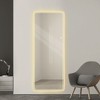 FONTOI Full Length Mirror for Rounded Corners Bedroom Living Room Dressing Room Hotel, Silver, 21"*0.98"*64" - 4 of 4