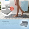Non - Slip Bathtub Mat with Suction Cups, 30x17 in, Soft, Machine Washable, Drain Holes, Easy Dry, Gray Shower Mat. - 3 of 4