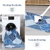 Modern Geometric Trellis Washable Area Rug - Non-Slip Low-Pile Indoor Carpet for Living Room, Bedroom, Dining Room - 3 of 4