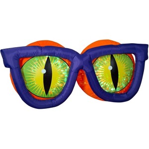 Gemmy Projection Airblown Inflatable Kaleidoscope Evil Eyes , 3 ft Tall, Black - 1 of 2