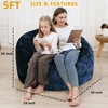 Bean Bag Covers Only, Adult Bean Bag Chair Cover No Filler, Round Soft Fluffy Faux Fur Beanbag Lazy Sofa Bed Cover - 4 of 4