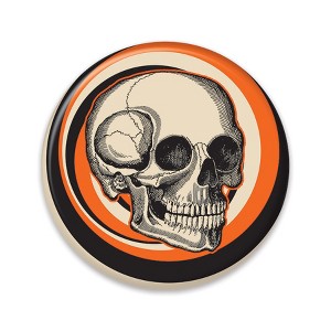 Beistle Vintage Halloween Skull Button, 2", (6/Pkg) Multicolored - 1 of 4