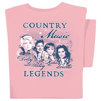 Collections Etc Women Country Music Legends Short Sleeve Graphic Tee