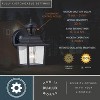 VAXCEL Bedford Aluminum 5.25-in. W 1 Light Motion Sensor Dusk to Dawn Outdoor Wall Lantern Clear Glass - 4 of 4