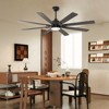 Warmiplanet 62"Ceiling Fans with Lights and Remote Control, Reversible Silent DC Motor, 6 Speeds, 3 Color Dimmable LED Light, Timer, Black, 9-Blades - 4 of 4
