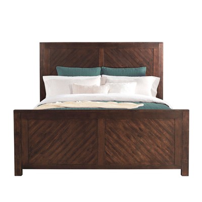 Dex Walnut Brown King Platform Bed with Storage Drawers