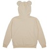 Bear Heart & Rainbow Youth Off-White Long Sleeve Hooded Sweatshirt With 3D Ears - 3 of 3