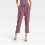 Women's High-Rise Tapered Fluid Ankle Pull-On Pants - A New Day™