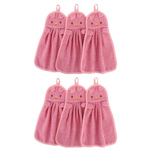 REGALWOVEN Soft Absorbent Decorative Hand Towel Set for Bathroom 9" x 14" 6 Pcs - 1 of 4