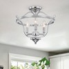 15" x 15" x 13" Karl Semi Flush Mount Ceiling Light Silver - Warehouse Of Tiffany: Modern Metal Fixture, ETL Listed, 3 Bulb Capacity - 2 of 3