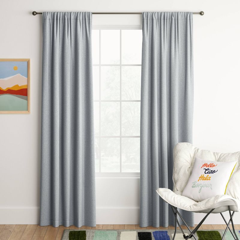 1pc Room Darkening Heathered Window Curtain Panel - Room Essentials™, 3 of 13