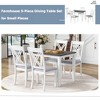 NicBex Minimalist 5-Piece Dining Set – Rectangular Dining Table with 4 X-Back Dining Chairs, MDF Top & Rubberwood Legs, Rustic Kitchen Table - 3 of 4