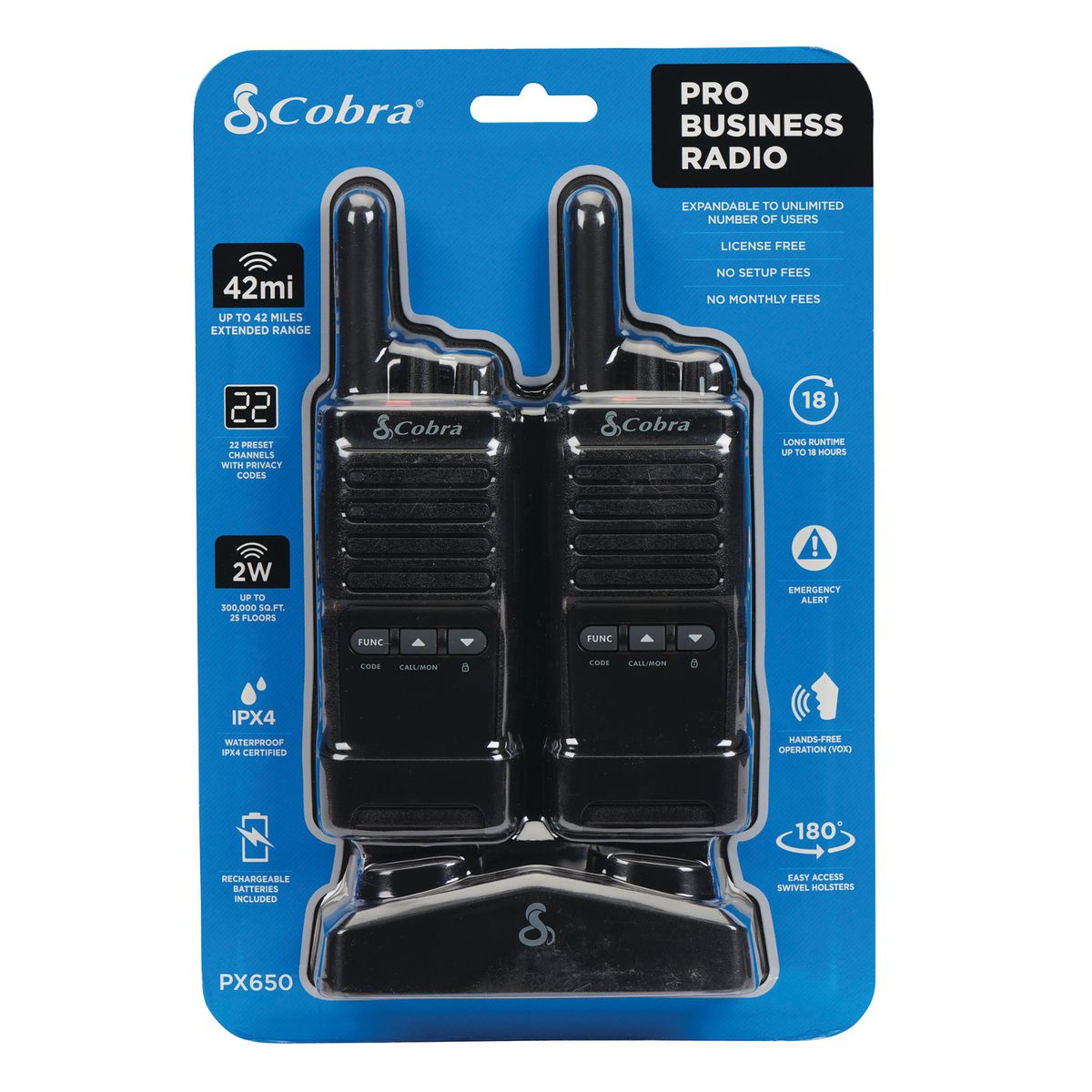Cobra PX650 Pro Business 42-Mile-Range 2-Way Radios - thumbnail 5