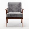 CAVINAS Accent Chairs for Bedroom, Mid-Century Modern Chair, Solid Wood Frame, Accent Chair Extra-Thick Backrest, Wingback Chair, Reading Room - 4 of 4