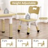 Jojoka Kids Table and 4 Chairs,Height Adjustable,Toddler Table 4 Chairs for Boys and Girls Ages 2-10 - 2 of 4
