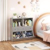 7-Cubby Large Kids Toy Storage Organizer, Children Wood Bookcase and Bookshelf, 3-Tier Toy Storage Cabinet - 4 of 4
