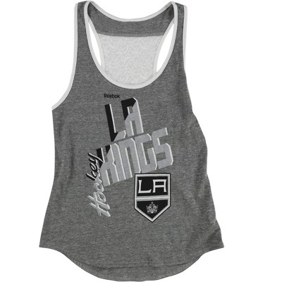 Reebok Womens NHL Los Angeles Kings Lace Racerback Tank Top