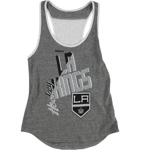 Reebok Womens NHL Los Angeles Kings Lace Racerback Tank Top - 1 of 2