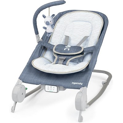 Ingenuity Gas Relief and Anti-Colic Baby Bouncer Seat and Rocker, Gentle Belly Message