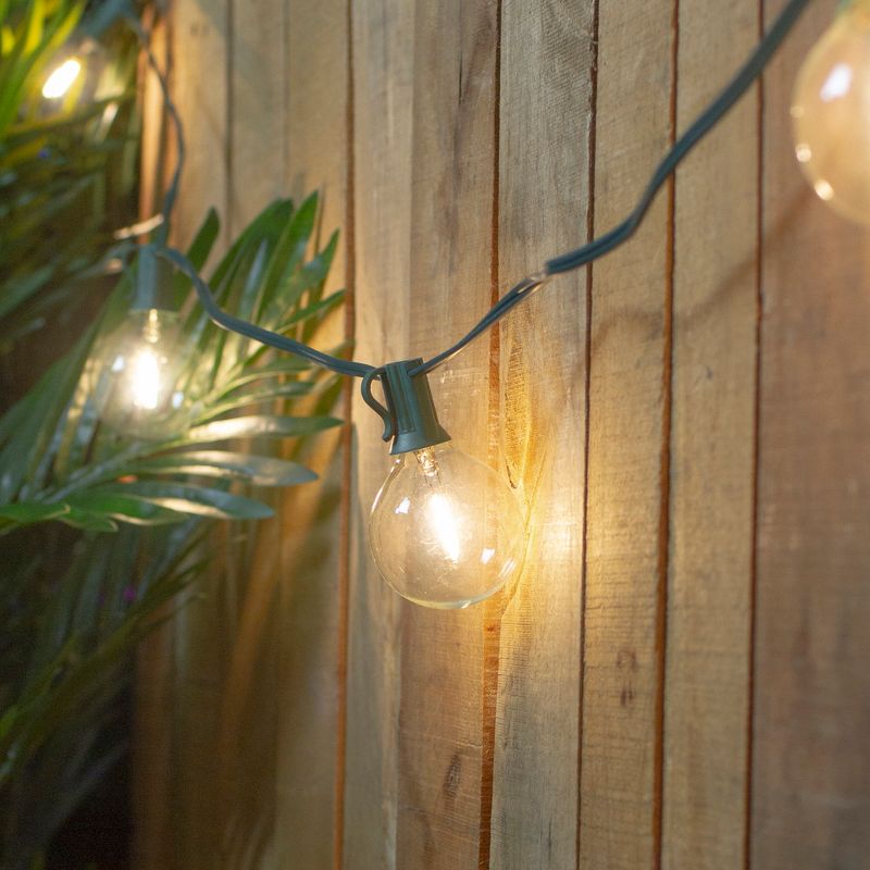 Northlight 10ct Warm White LED G50 Globe Patio Lights, 10ft Green Wire, 2 of 3