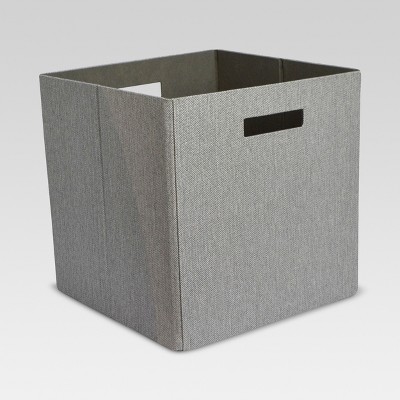 grey and white storage bins