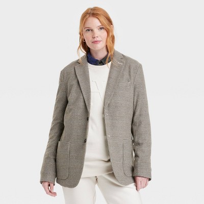 Houston White Adult Plaid Suit Jacket - Black