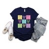 Simply Sage Market Checkered Bunny Outline Coquette Short Sleeve Tee - 3 of 4
