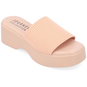 Journee Collection Womens Emani Platform Slip On Sandal - 1 of 4