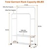 Garment Hanging Rack Clothing Hanging Rail Pillow Shoe Display Organizer Stand Rolling Wheel Clothes Organizer - 3 of 4