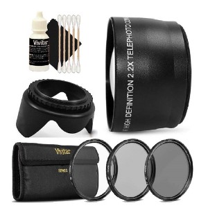 Vivitar 52mm Telephoto Lens with Accessory Bundle For Nikon DSLR Cameras - 1 of 4