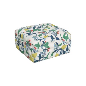 Large Square All Over Tufted Ottoman Floral - HomePop
