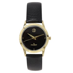 Peugeot Women 30mm Black Wafer Slim Designer  Status Watch Black Dial - 1 of 4