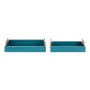 Kate and Laurel Lipton Tray, 2 Piece, Teal - 2 of 4